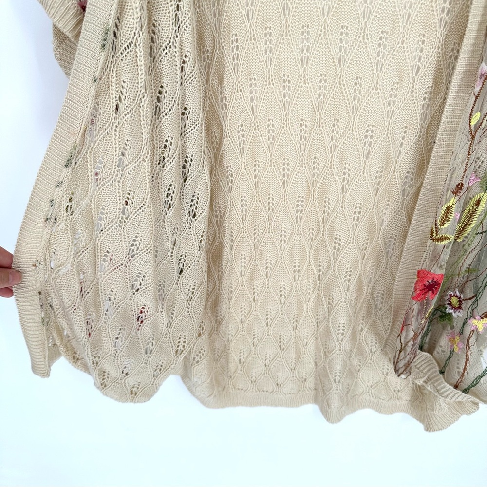 Mesh and Lace Floral Cardigan - Picture 5 of 8